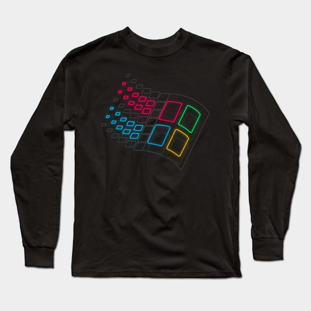 Windows '86 Long Sleeve T-Shirt by Cephalophane